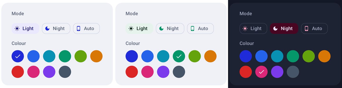 Light, night and colours