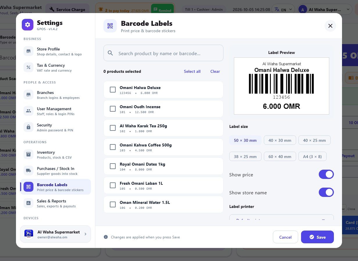 Barcode labels